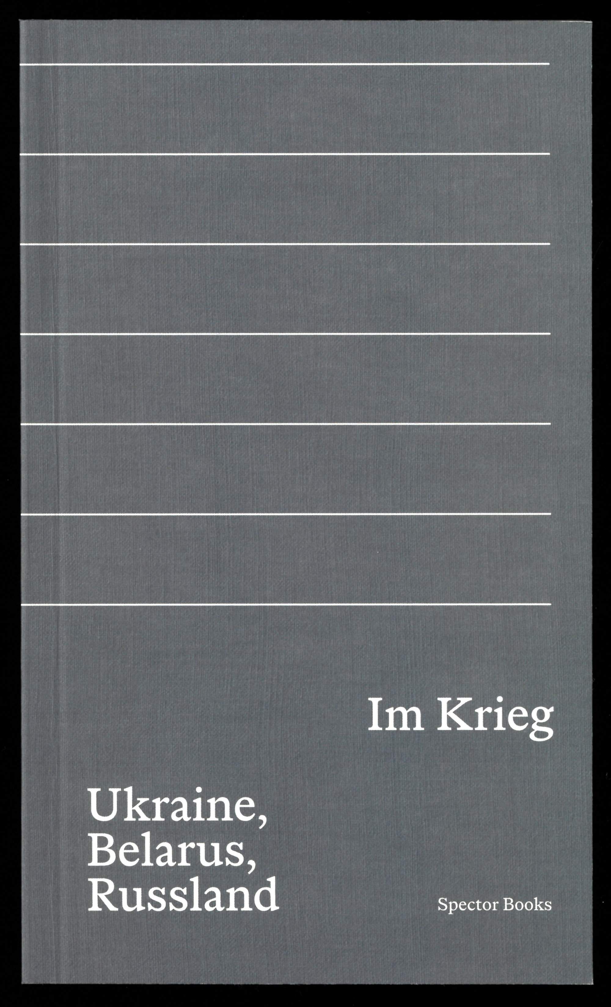 Graues Cover mit weisser Schrift und weissen Streifen