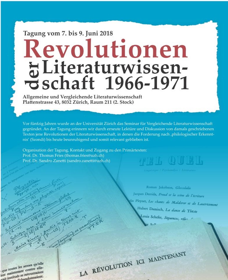 Plakat Revolutionen der Literaturwissenschaft